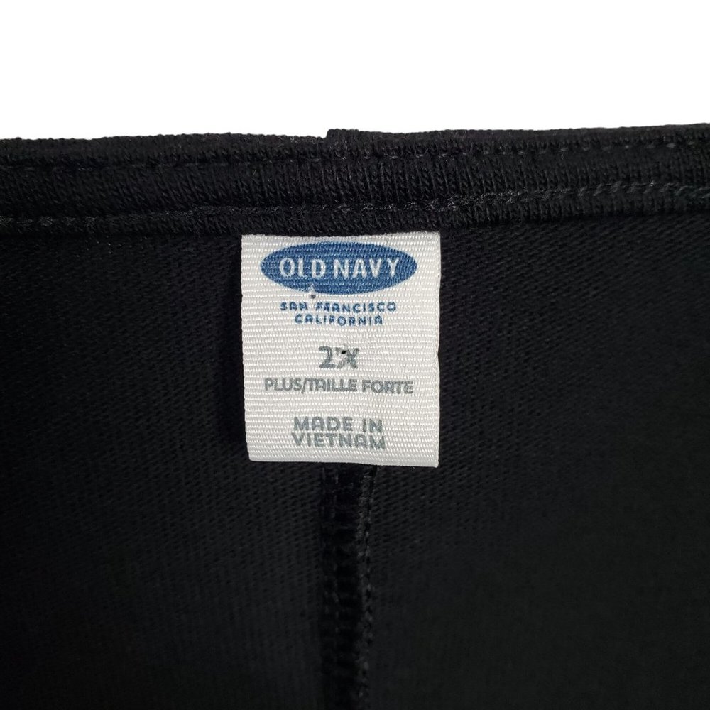 Old Navy NWT Sz 2X Plus Dress Ponte Knit 3/4 Sleeve Scoop Midi Minimalist Black - Picture 10 of 13